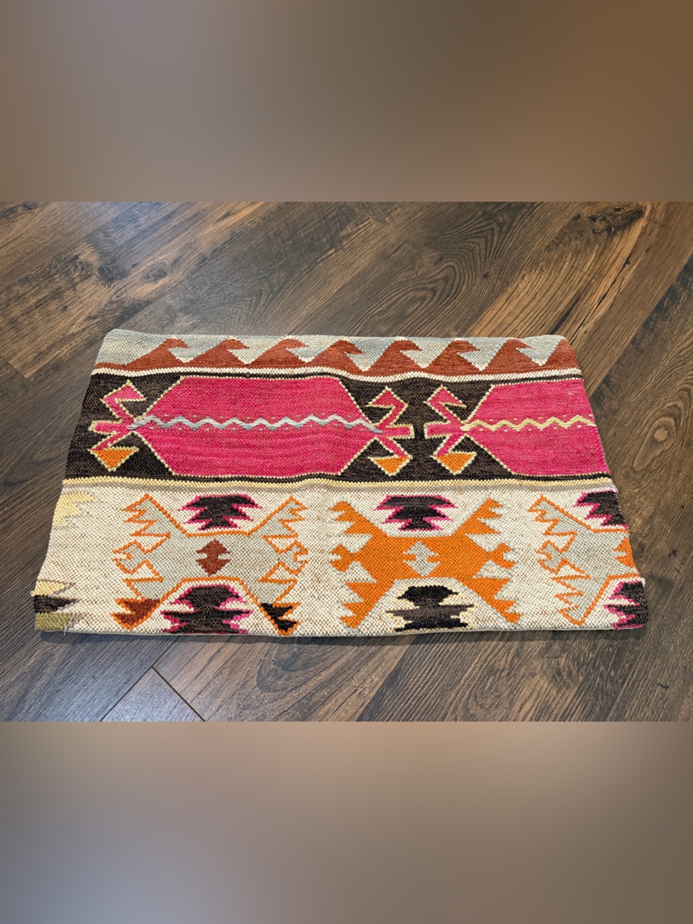 Pottery Barn Kilum Lumbar Pillow Cover Multicolored Wool Cotton Size 16” X 26”